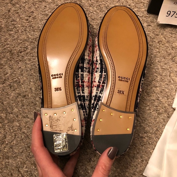 Brand New Gucci Jordan Loafers Tweed with Silver Threads 38.5 - Picture 4 of 10